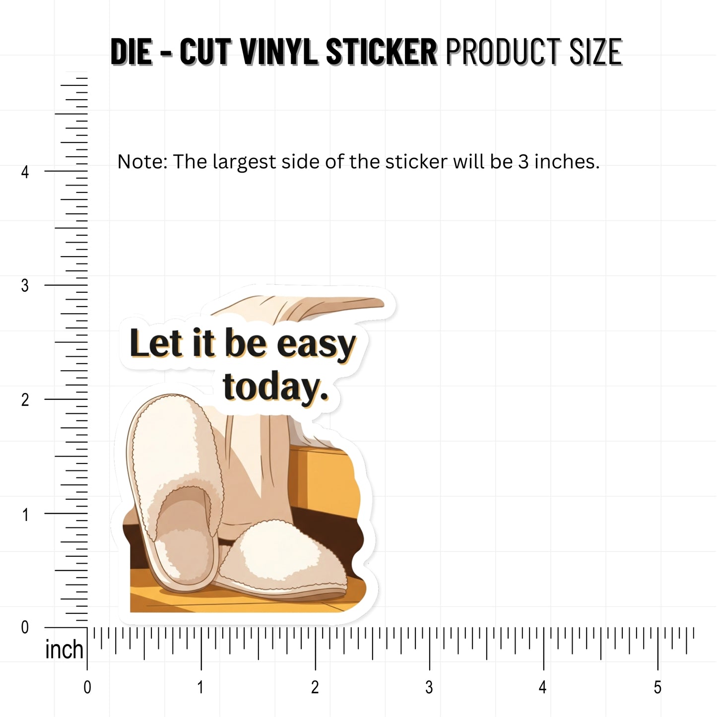 Inspirational Affirmation Sticker - Let It Be Easy Morning Vibes