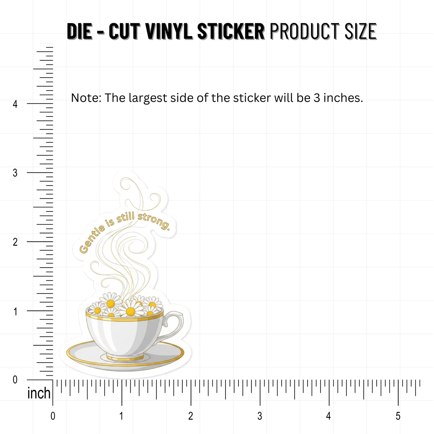 Gentle is Still Strong Inspirational Affirmation Sticker - Matte Finish