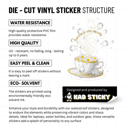 Gentle is Still Strong Inspirational Affirmation Sticker - Matte Finish