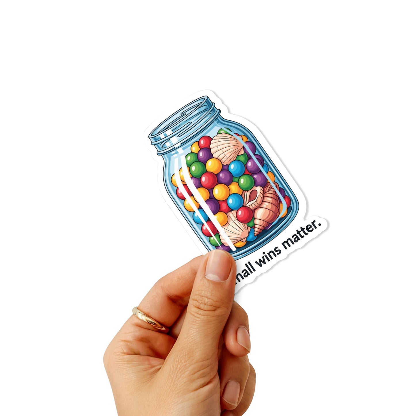 Positive Affirmation Sticker - Small Wins Memory Jar Design