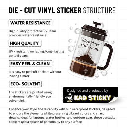 Slow Days Still Count Inspirational Affirmation Sticker - Matte