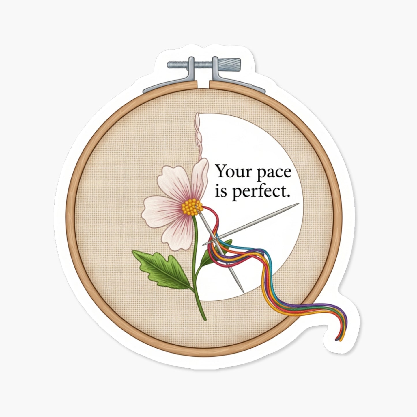 Inspirational Affirmation Sticker - Your Pace is Perfect Matte Vinyl