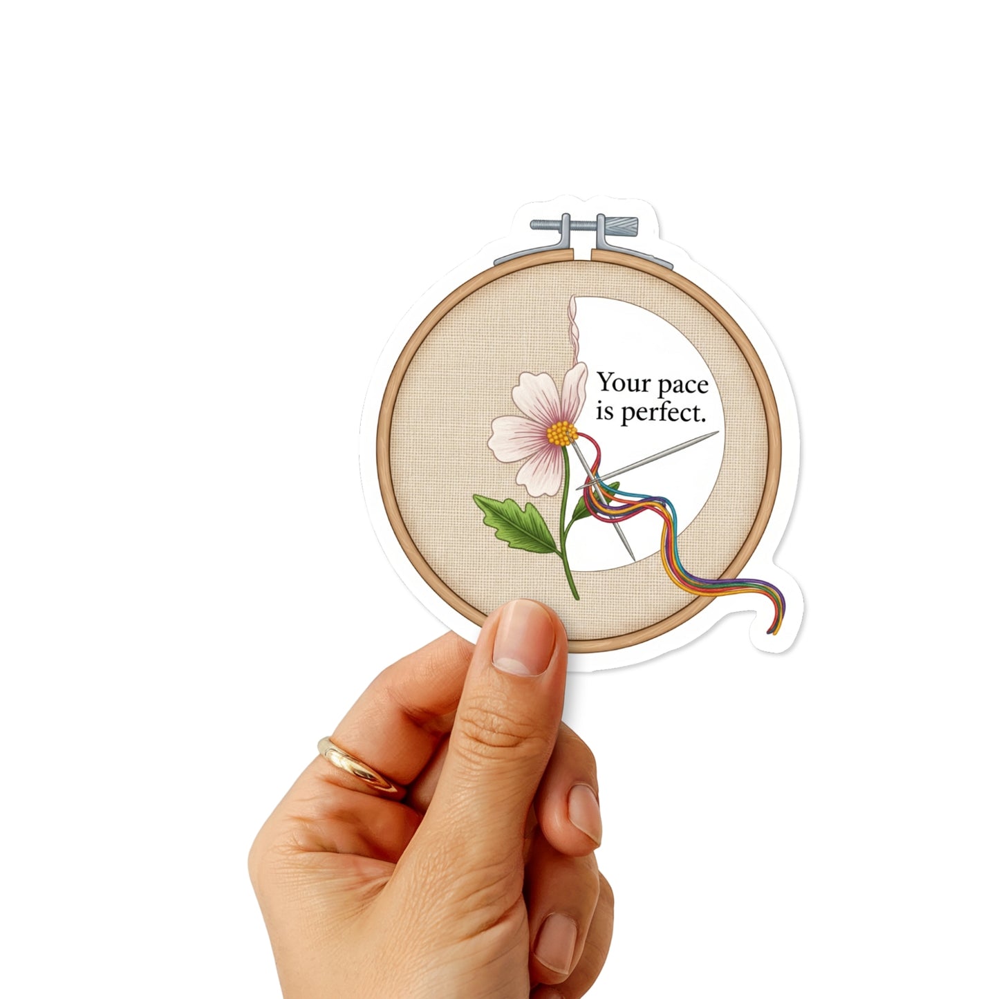 Inspirational Affirmation Sticker - Your Pace is Perfect Matte Vinyl