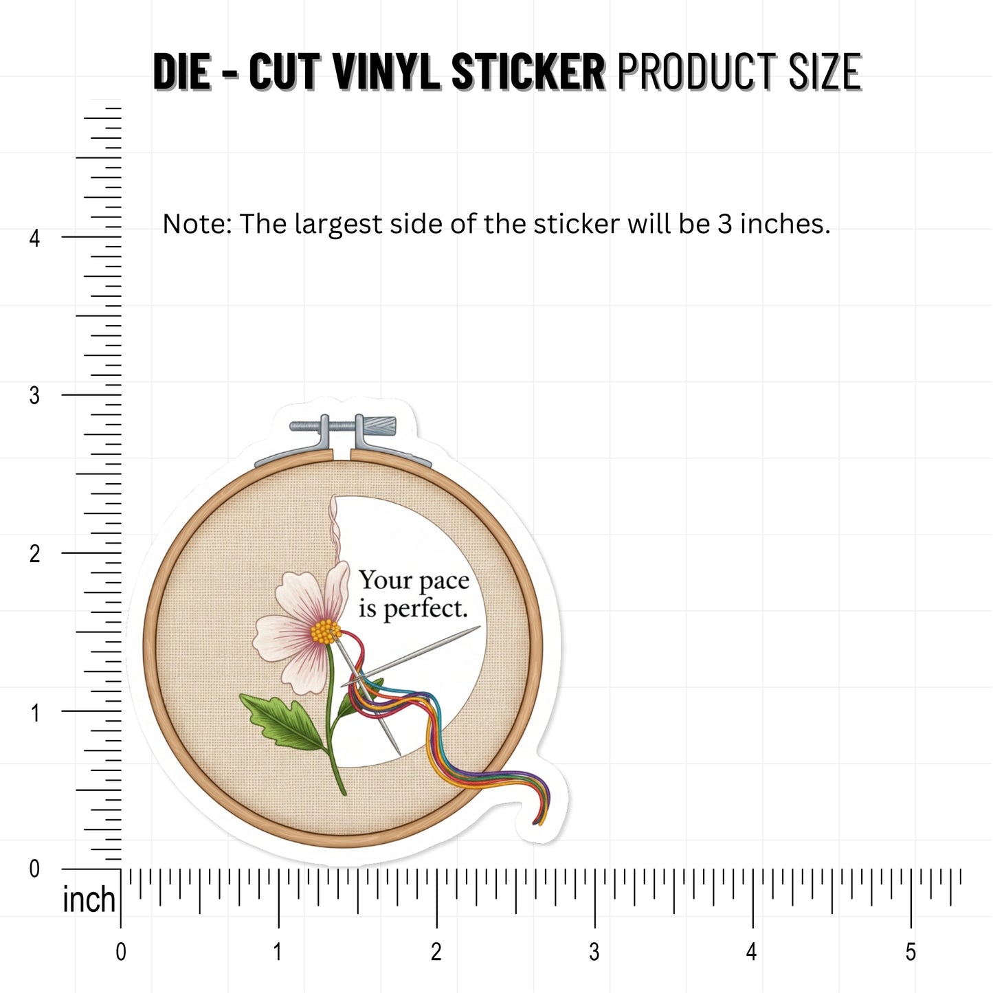 Inspirational Affirmation Sticker - Your Pace is Perfect Matte Vinyl