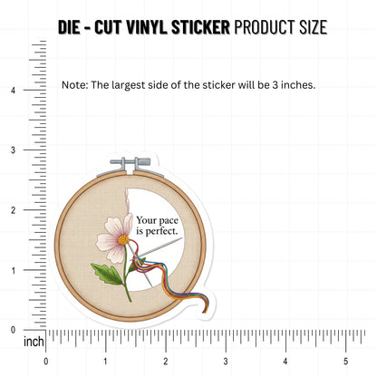 Inspirational Affirmation Sticker - Your Pace is Perfect Matte Vinyl