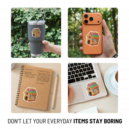 Inspirational Affirmation Sticker - Building Something Beautiful Matte