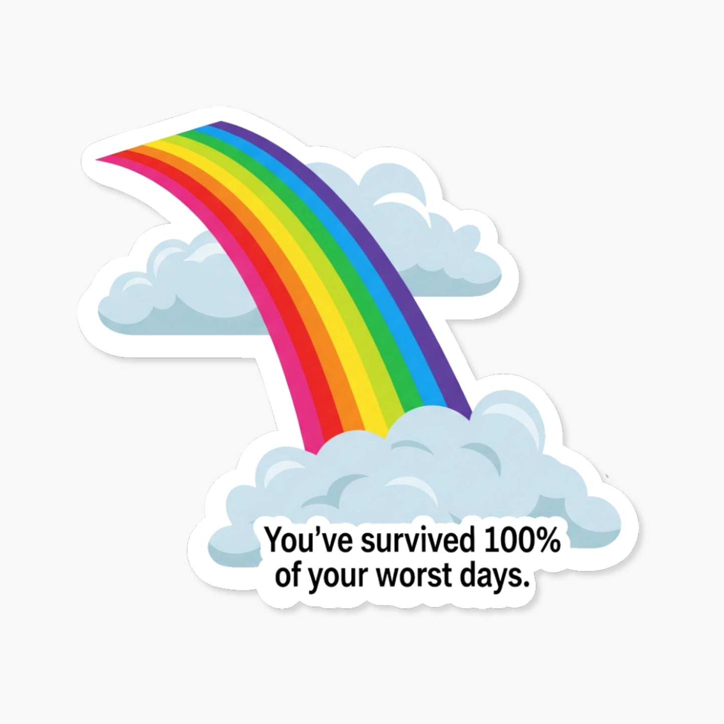 You’ve Survived 100% of Your Worst Days Affirmation Sticker