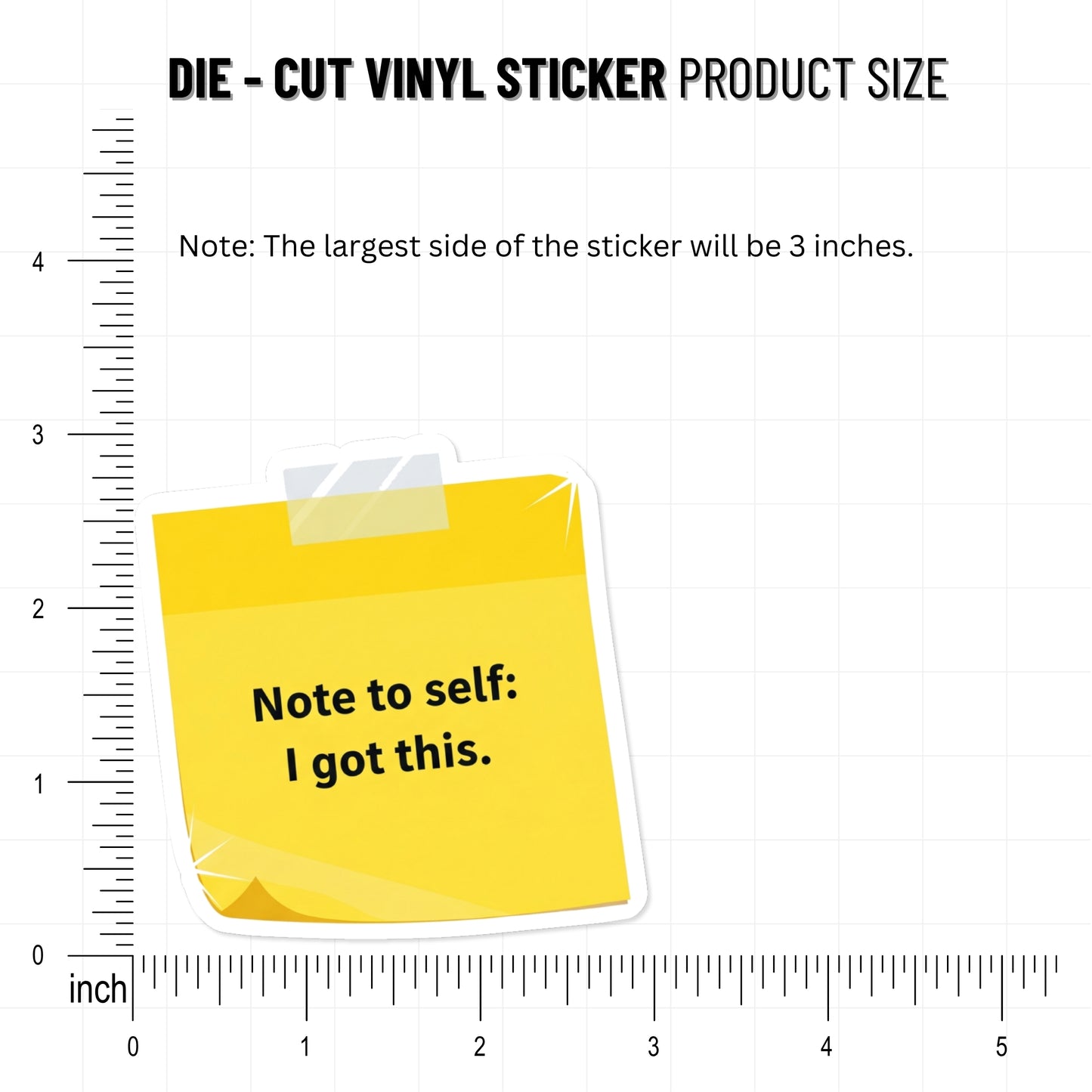 Inspirational Affirmation Sticker - Note To Self I Got This Vinyl Decal