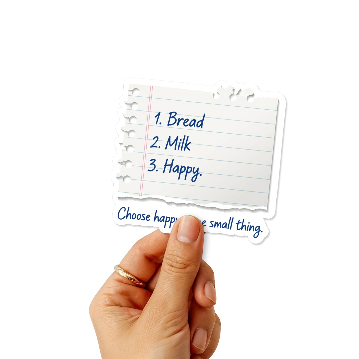 Inspirational Daily Reminder Sticker - Choose Happy Grocery List
