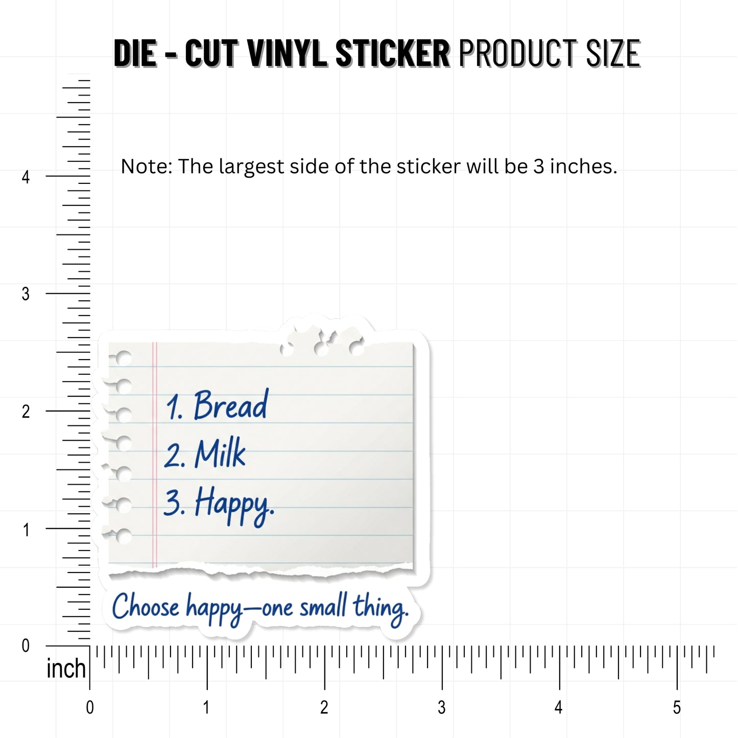 Inspirational Daily Reminder Sticker - Choose Happy Grocery List