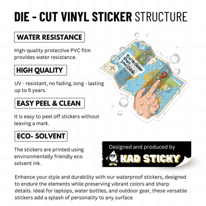 Uplifting Affirmation Sticker Youre Closer Than You Think Map Decal