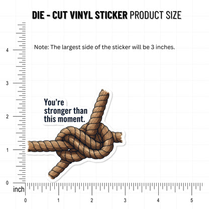 Stronger Than This Moment Sticker - Nautical Rope Knot Vinyl Decal