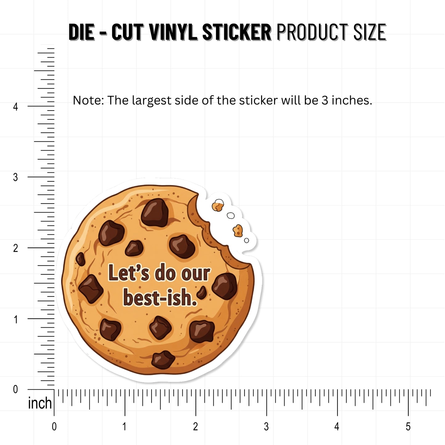 Inspirational Quote Sticker - Let’s Do Our Best-ish Vinyl Decal