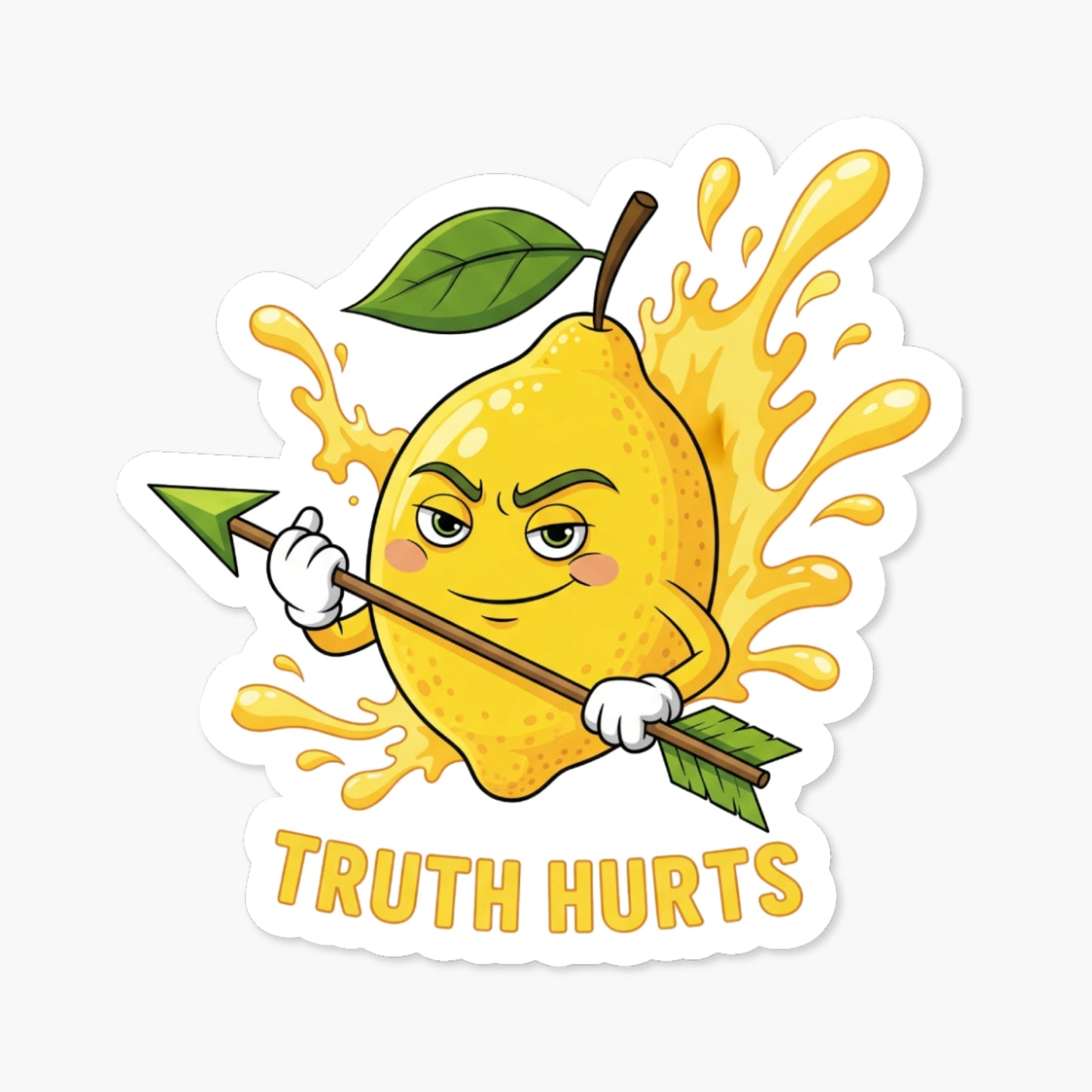 Sarcastic Lemon Sticker - Truth Hurts Witty Decal - Matte Finish