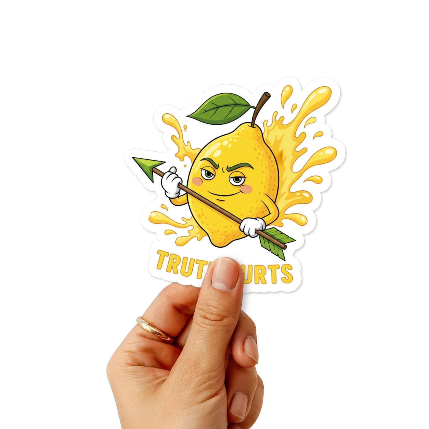 Sarcastic Lemon Sticker - Truth Hurts Witty Decal - Matte Finish