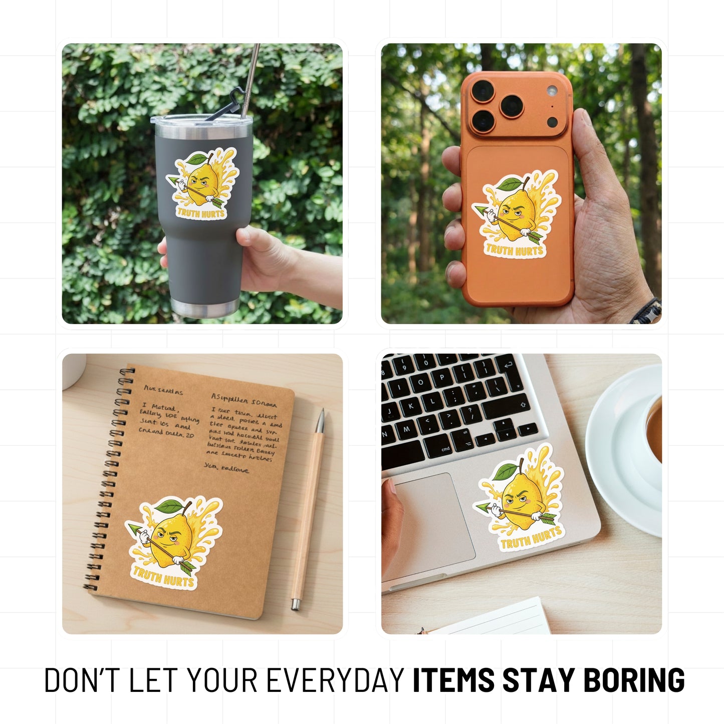 Sarcastic Lemon Sticker - Truth Hurts Witty Decal - Matte Finish