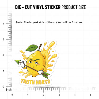 Sarcastic Lemon Sticker - Truth Hurts Witty Decal - Matte Finish