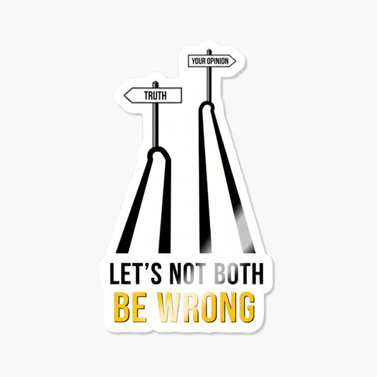 Sarcastic Quote Sticker - Let's Not Both Be Wrong Parallel Lines