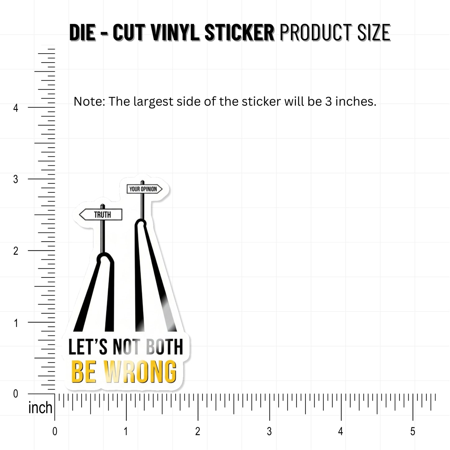 Sarcastic Quote Sticker - Let's Not Both Be Wrong Parallel Lines