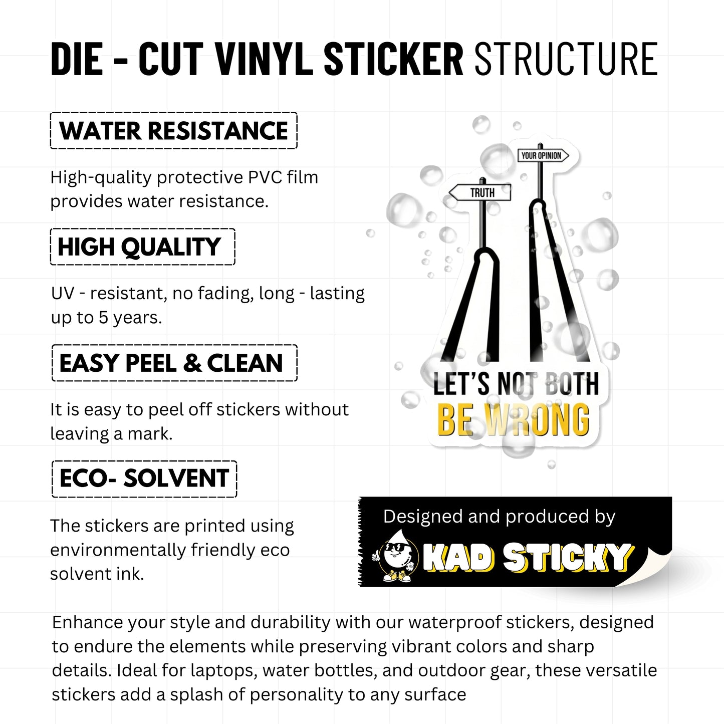 Sarcastic Quote Sticker - Let's Not Both Be Wrong Parallel Lines