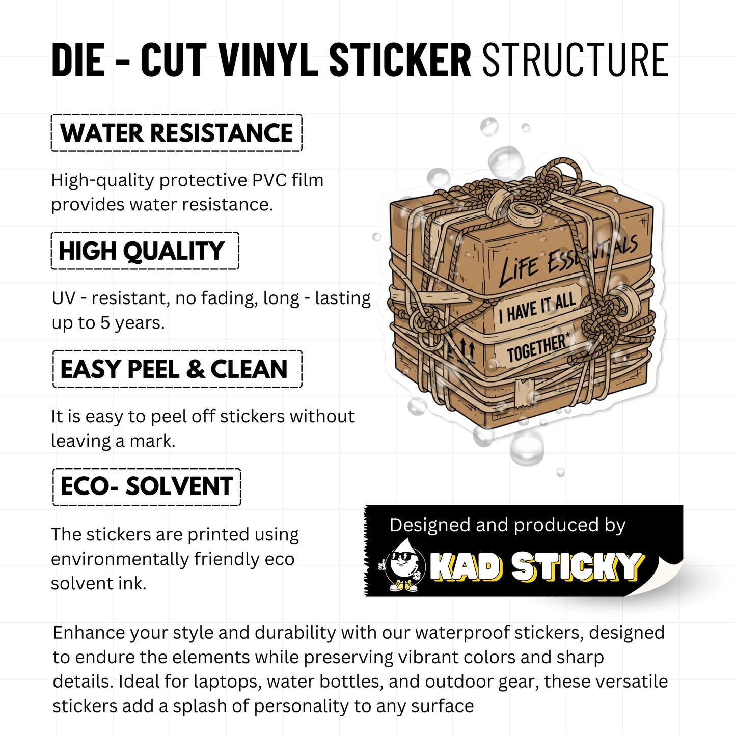 Sarcastic Laptop Sticker - I Have It All Together Funny Matte Vinyl