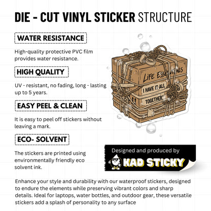 Sarcastic Laptop Sticker - I Have It All Together Funny Matte Vinyl