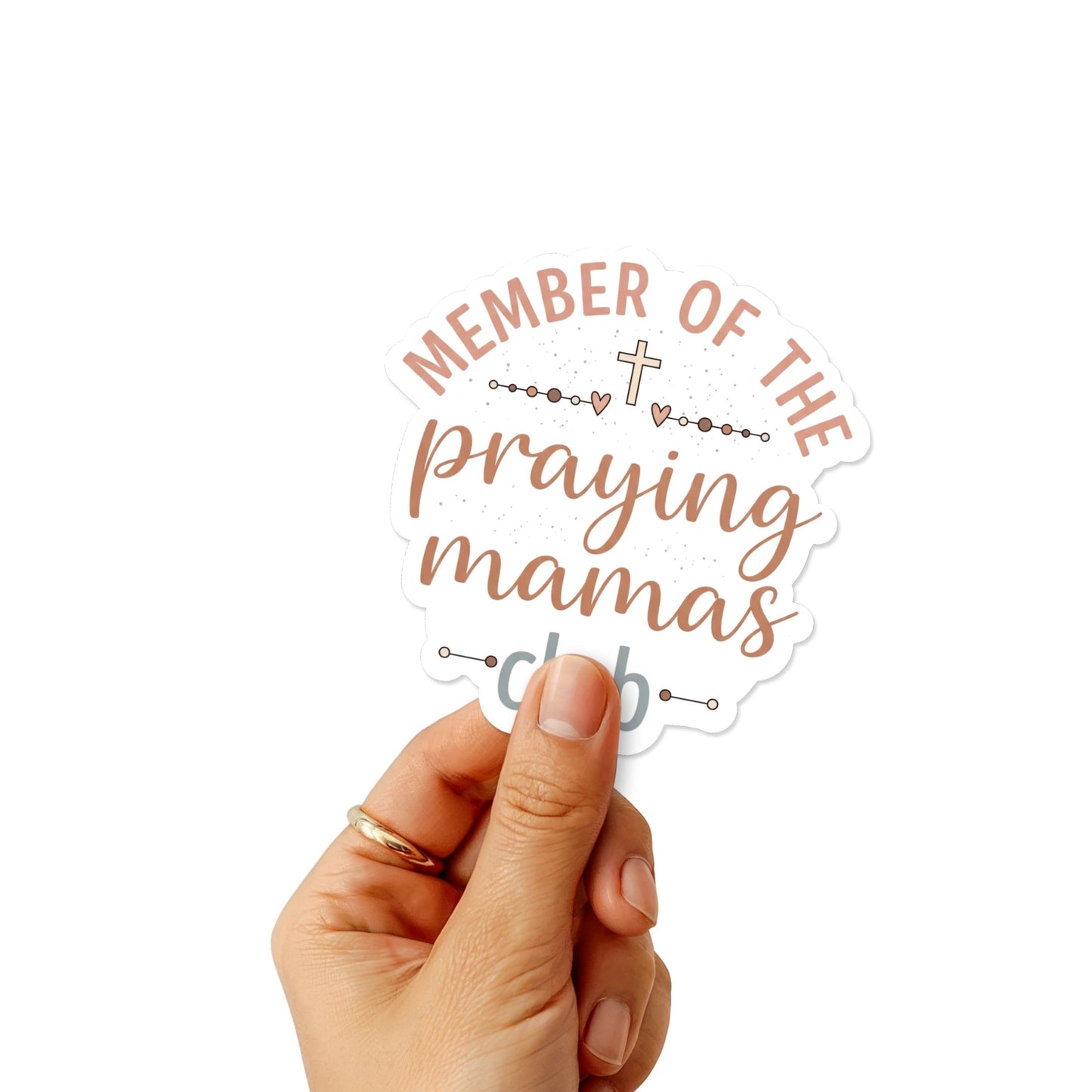 Member of the Praying Mamas Club Sticker - Pastel Faith Decal