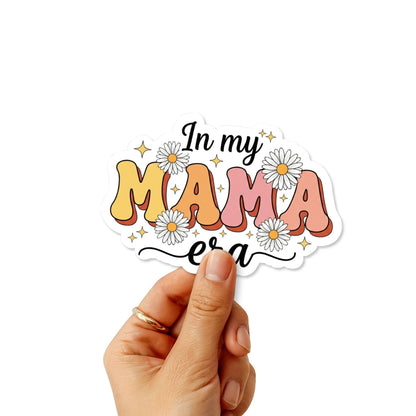 Mama Era Sticker - Retro 70s Chunky Typography Daisy Decal