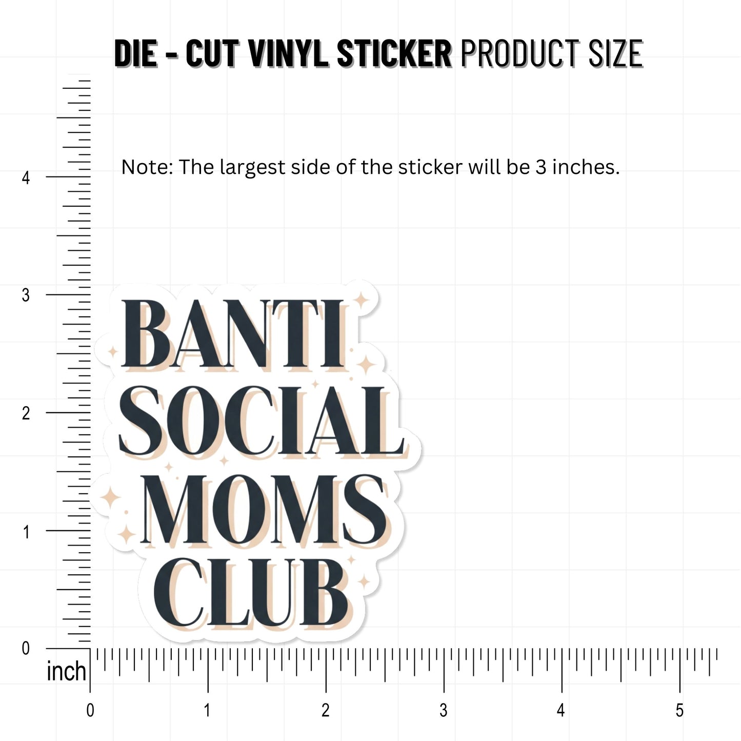 Anti Social Moms Club Sticker - Minimalist Serif Introvert Mom Decal
