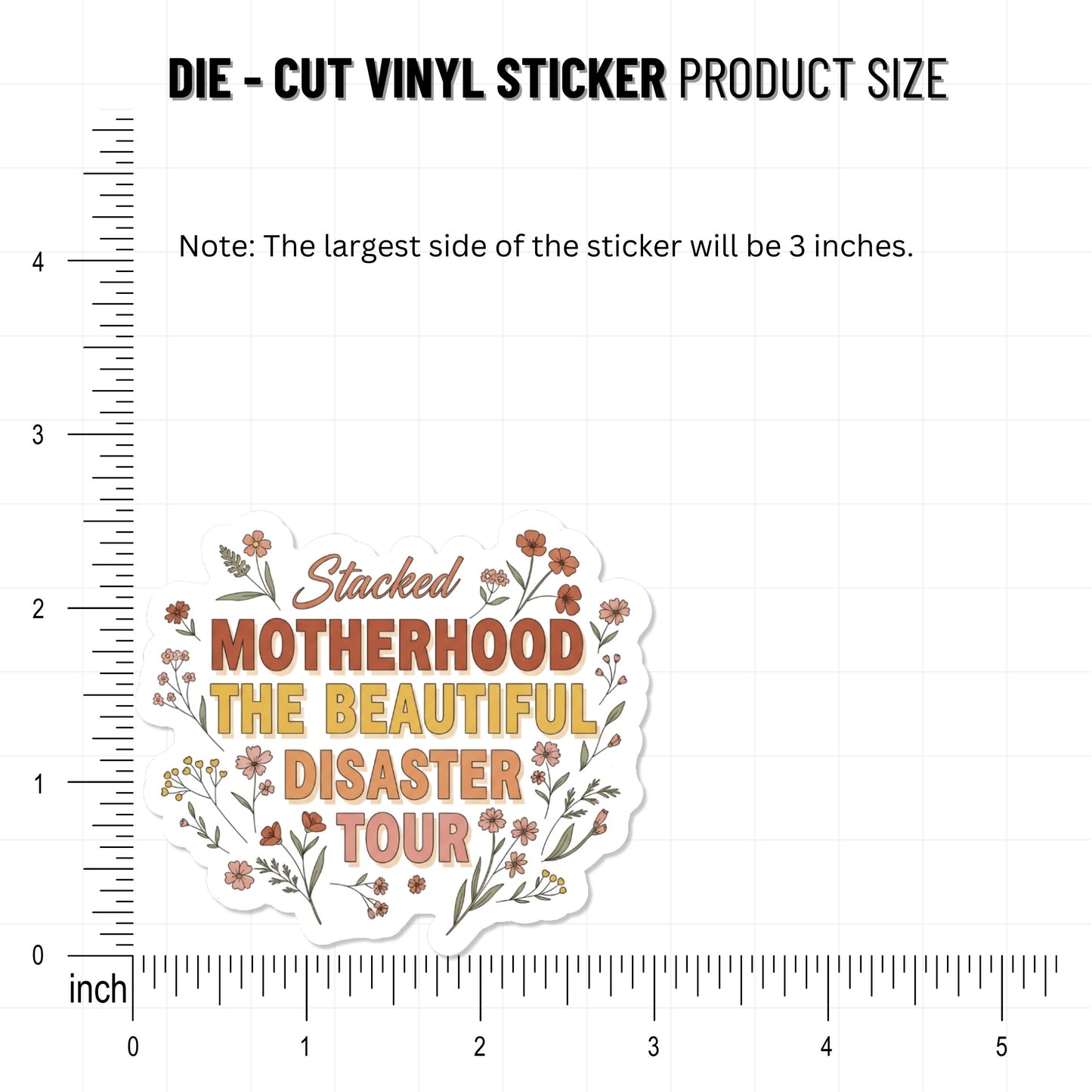 Motherhood The Beautiful Disaster Tour Sticker - Retro Mama Decal