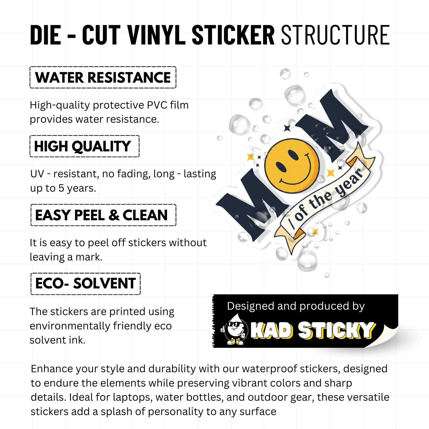 Mom of the Year Sticker - Funny Motherhood Decal for Tumblers