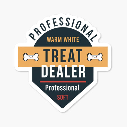 Professional Treat Dealer Sticker - Funny Dog Lover Gift Badge