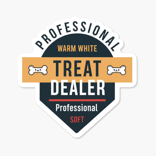 Professional Treat Dealer Sticker - Funny Dog Lover Gift Badge