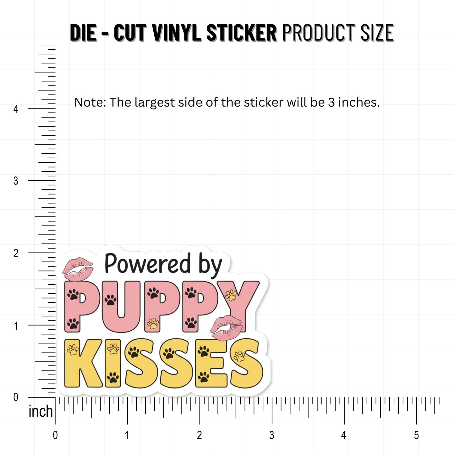 Puppy Kisses Sticker - Cute Pastel Dog Mom Water Bottle Decal