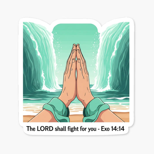 Exodus 14:14 Christian Sticker - The Lord Shall Fight For You Vinyl