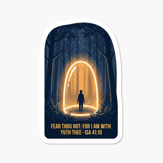 Isaiah 41 10 Sticker - Fear Not Forest Christian Vinyl