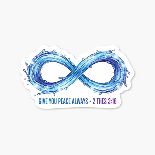 Christian Bible Verse Sticker - Give You Peace Always 2 Thes 3:16