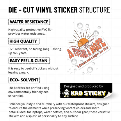 Jeremiah 29:11 Christian Sticker - Retro Future and a Hope Decal