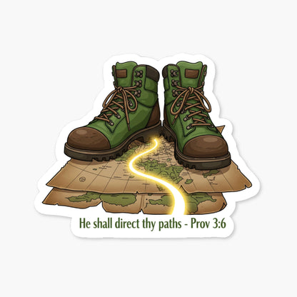 Proverbs 3:6 Bible Verse Sticker - He Shall Direct Thy Paths Trail
