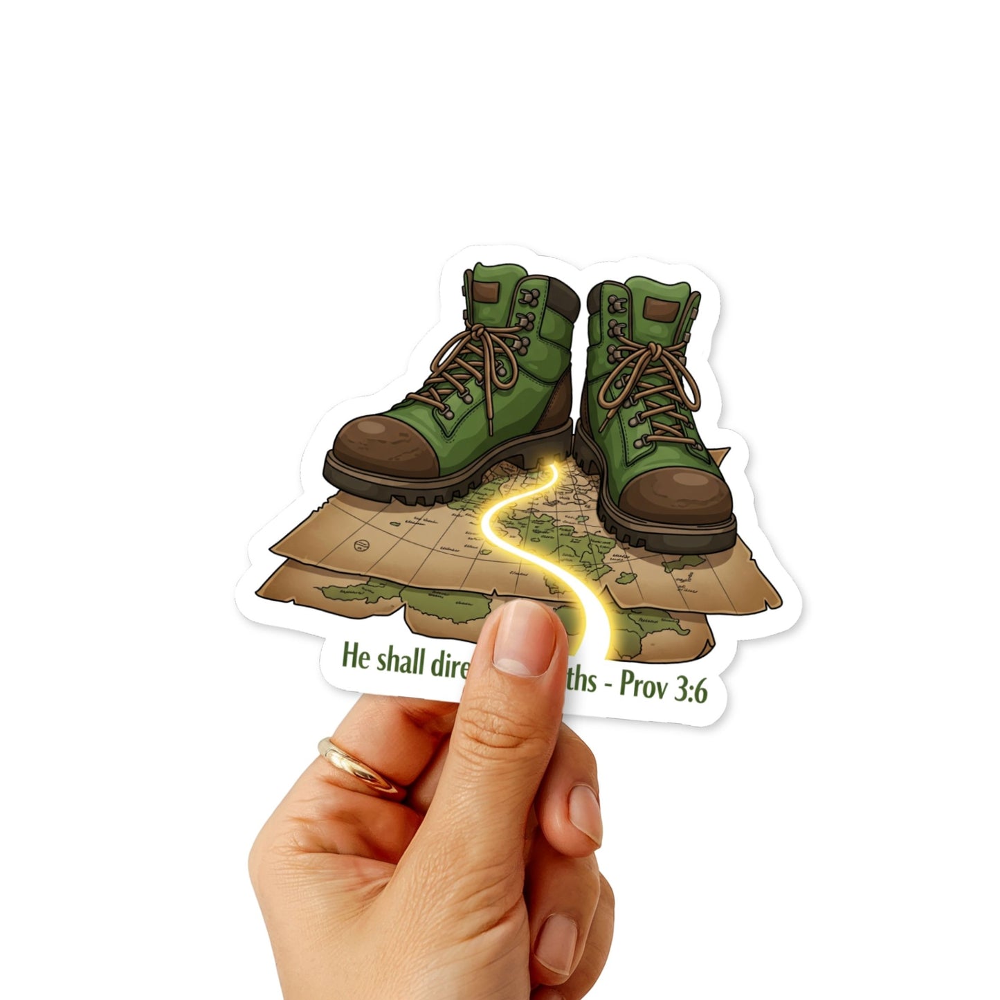 Proverbs 3:6 Bible Verse Sticker - He Shall Direct Thy Paths Trail