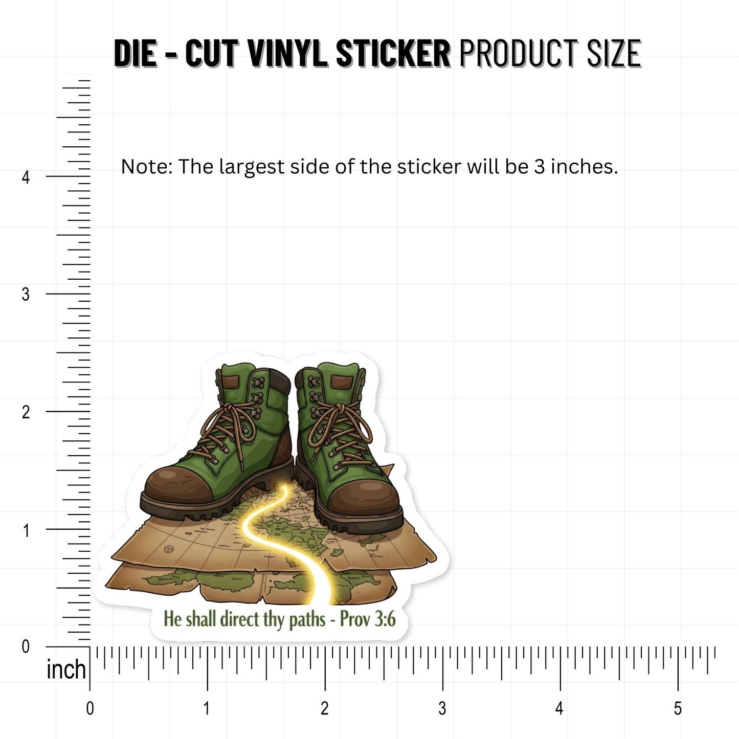 Proverbs 3:6 Bible Verse Sticker - He Shall Direct Thy Paths Trail