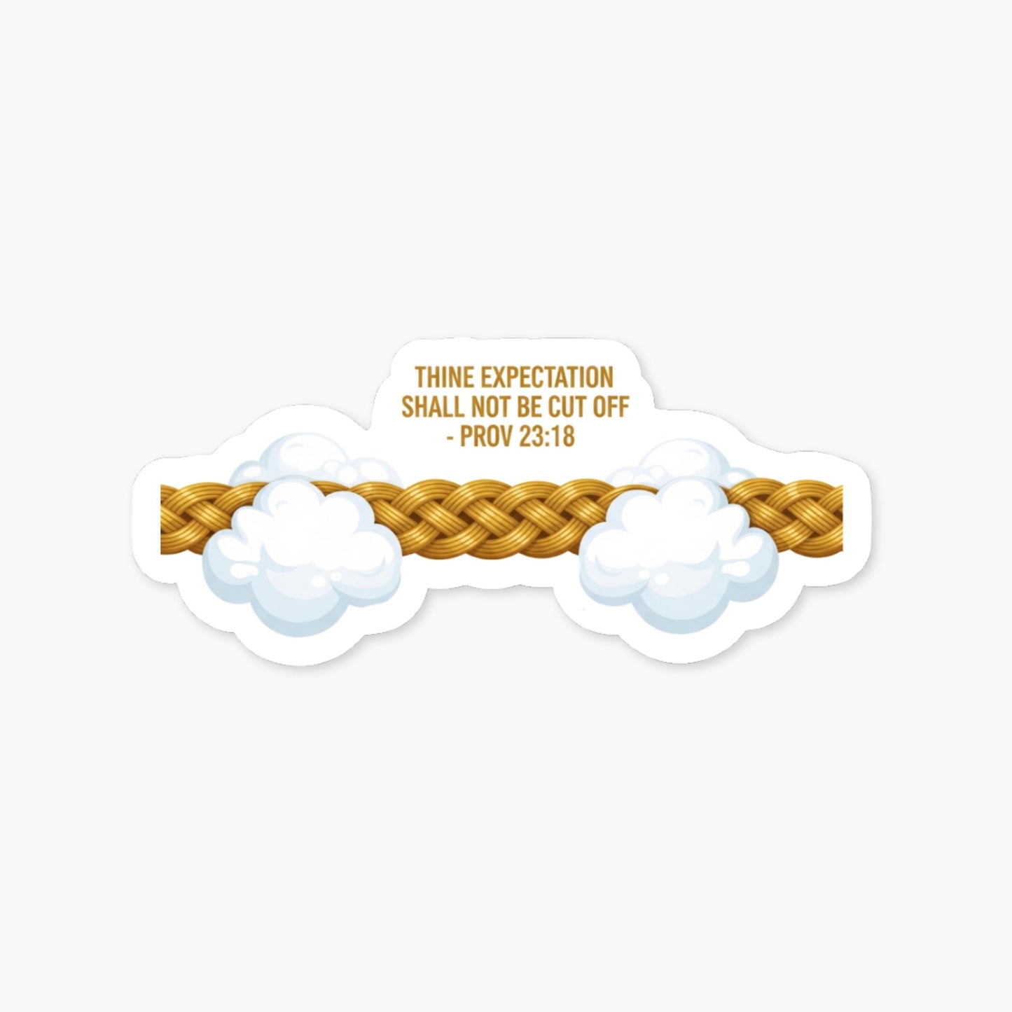 Proverbs 23:18 Bible Verse Sticker - Golden Rope Hope Design