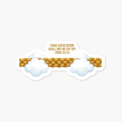 Proverbs 23:18 Bible Verse Sticker - Golden Rope Hope Design