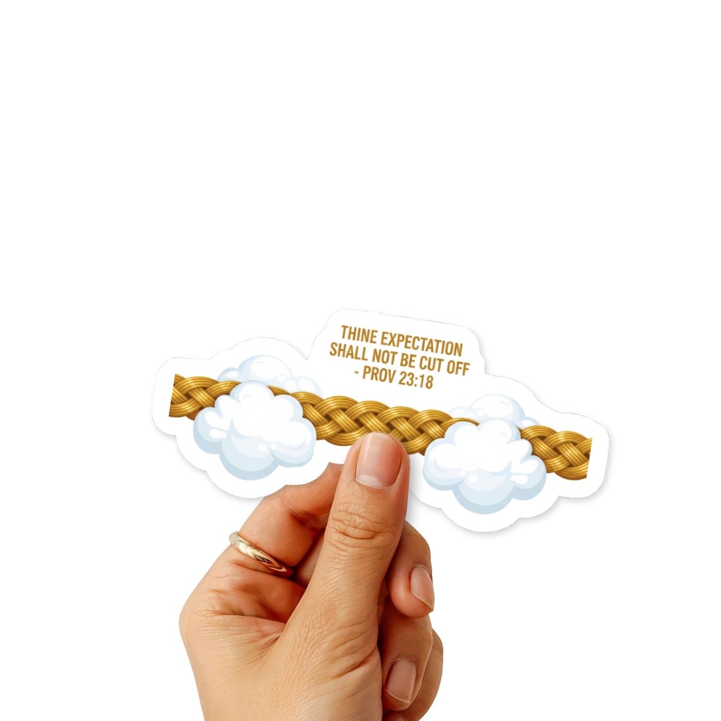 Proverbs 23:18 Bible Verse Sticker - Golden Rope Hope Design
