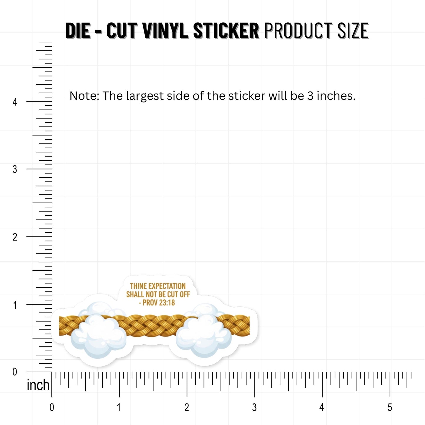 Proverbs 23:18 Bible Verse Sticker - Golden Rope Hope Design