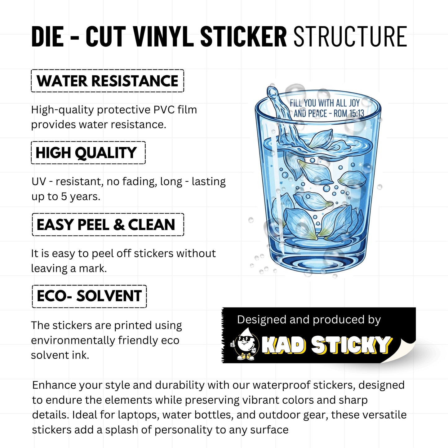 Romans 15:13 Bible Verse Sticker - Overflowing Joy & Peace Cup