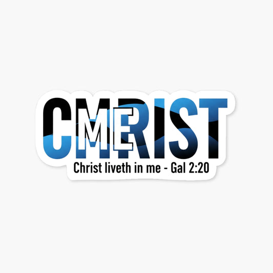Christian Bible Verse Sticker - Christ Liveth in Me Galatians 2:20