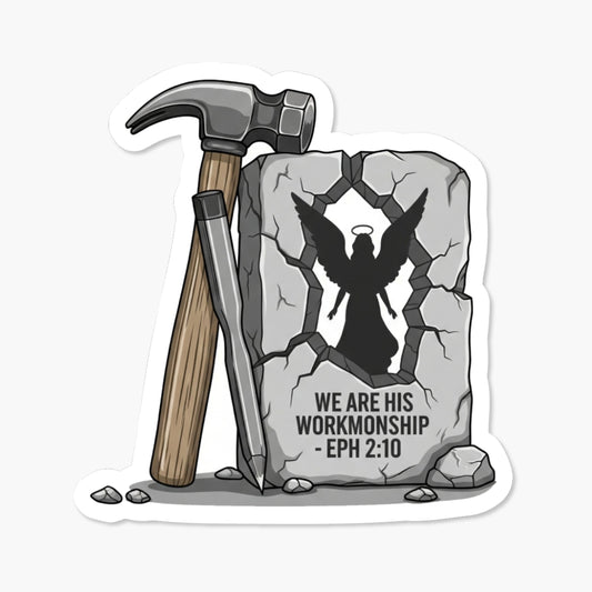 Christian Faith Sticker - Ephesians 2:10 Workmanship Aesthetic