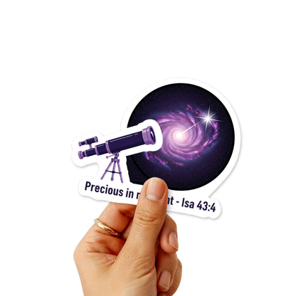 Isaiah 43:4 Bible Verse Sticker - Precious in My Sight Cosmic Design