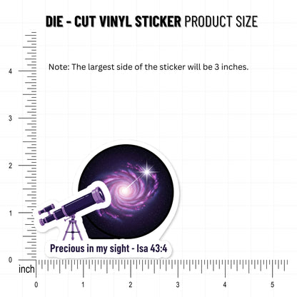 Isaiah 43:4 Bible Verse Sticker - Precious in My Sight Cosmic Design